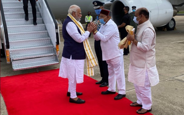 PM Modi Arrives in Bengaluru for 2 Days Karnataka visit