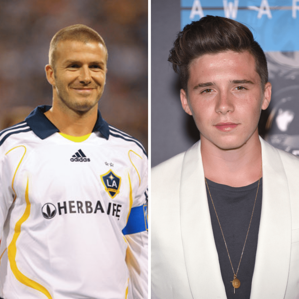 David Beckham and Brooklyn Beckham