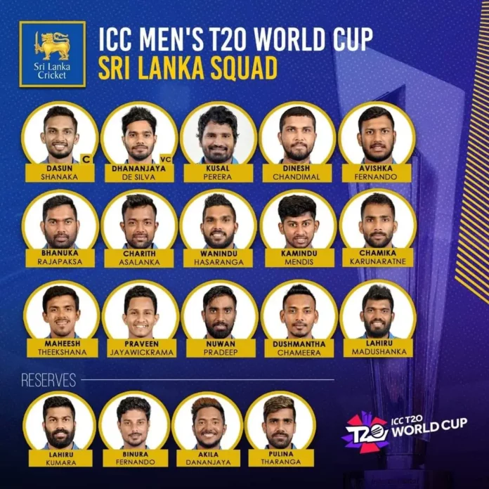 T20 World Cup 2022 Sri Lanka Squad